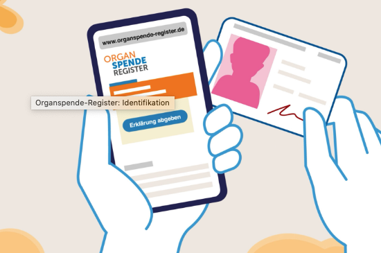 Organspendeausweis - online registrieren